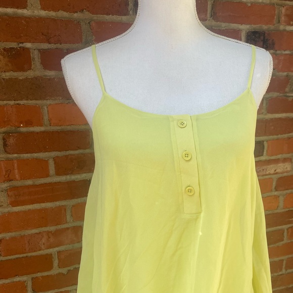 Alice + Olivia Bright Yellow Flowy Silk Mini Dress Size Medium M - Picture 2 of 7